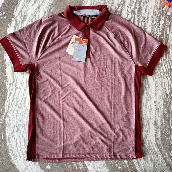 Jockey Men's Mesh Vent Polo Shirt New Size Large 🆕 Size Medium - Picture 2 of 2